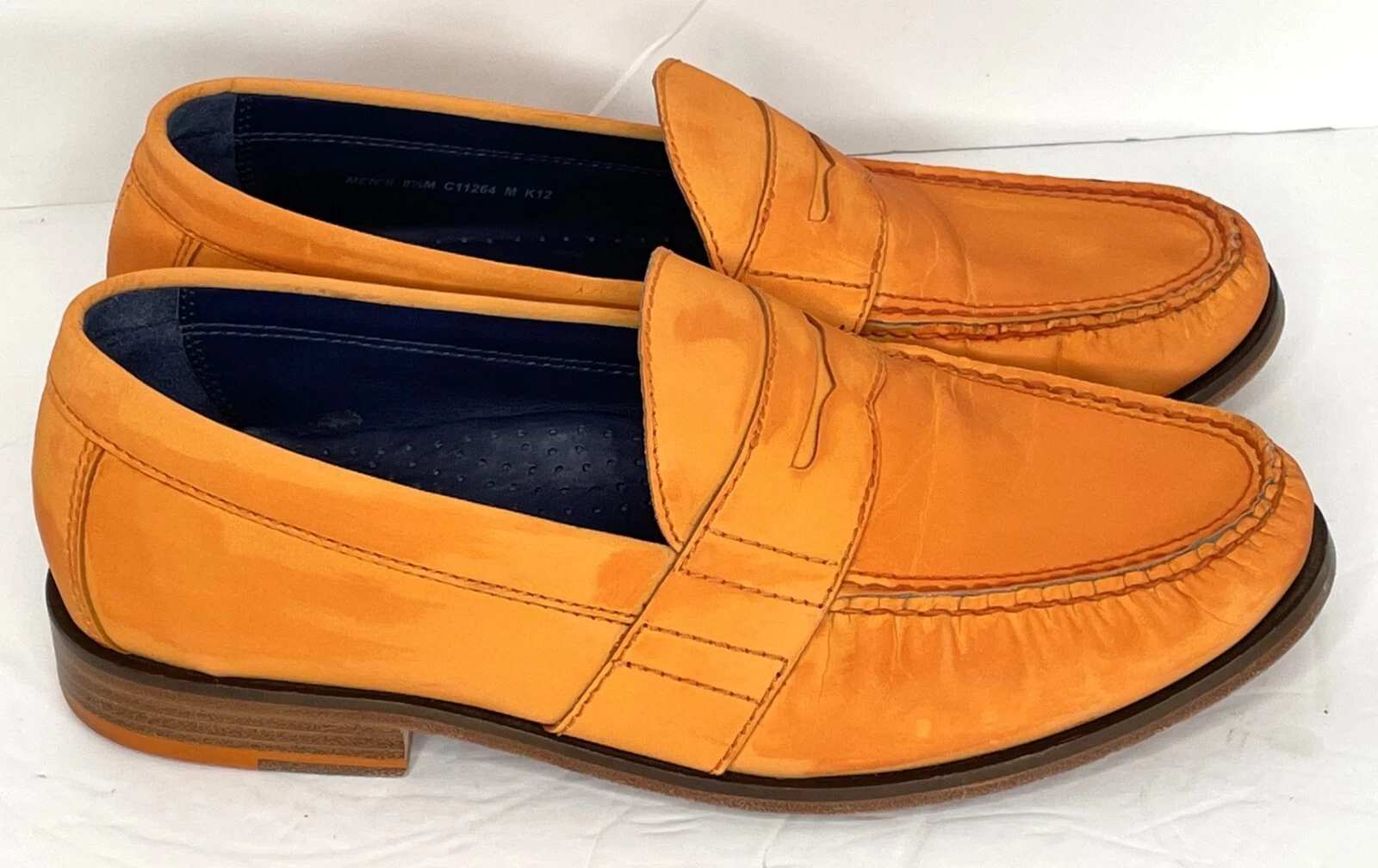 Mocassini uomo Cole Haan NikeAir Monroe Penny arancione riflettente taglia 8 5M