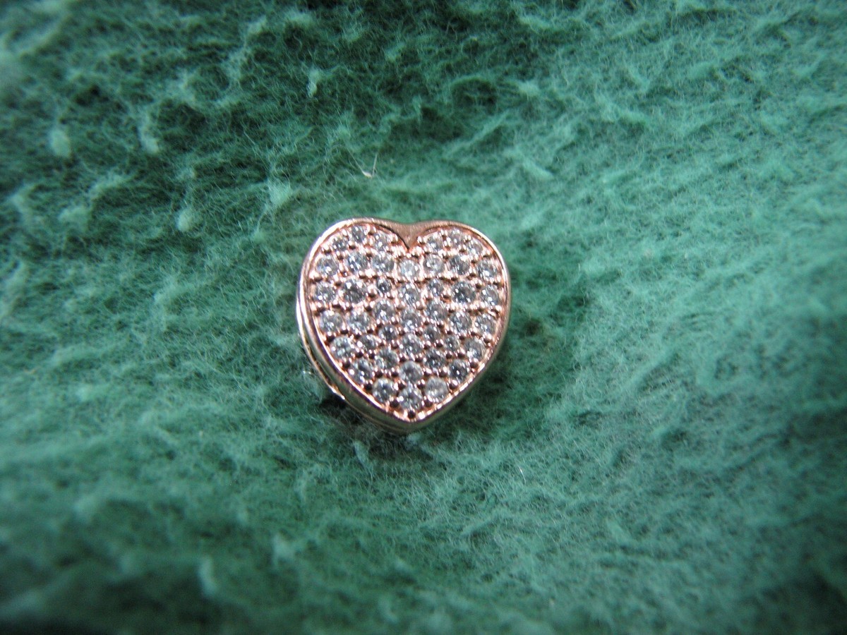 Pave Heart Pandora Heart Clip Charm NEW 100% Authentic PANDORA