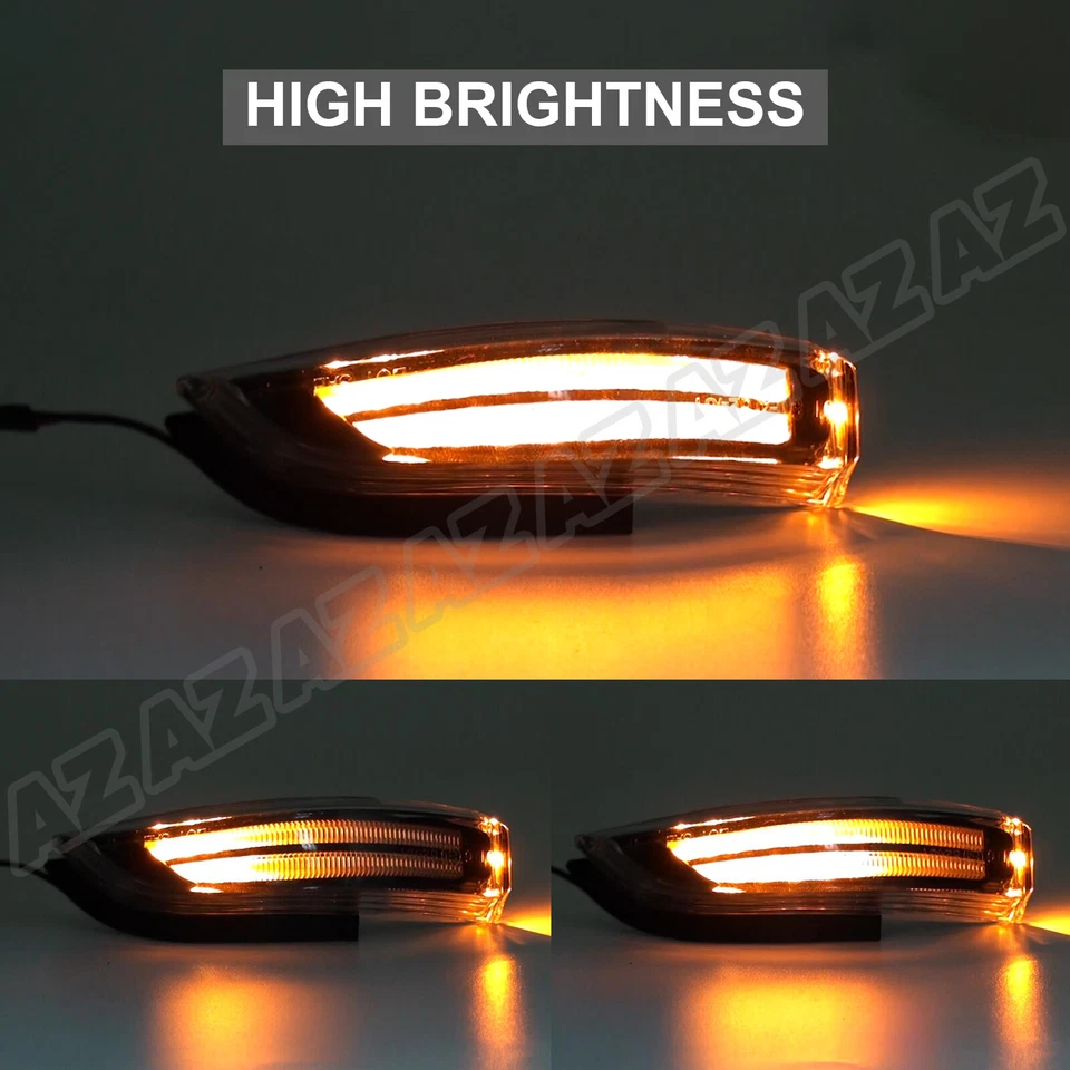 2X Sequential LED Side Mirror Turn Signal Light For Toyota Yaris Camry Prius C Foto 2 de 4