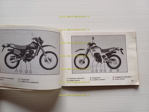 Honda XL 125 R2- XL 125 R-PD avv. elettr. 1984-85 manuale uso ITALIANO originale - Foto 3 di 10