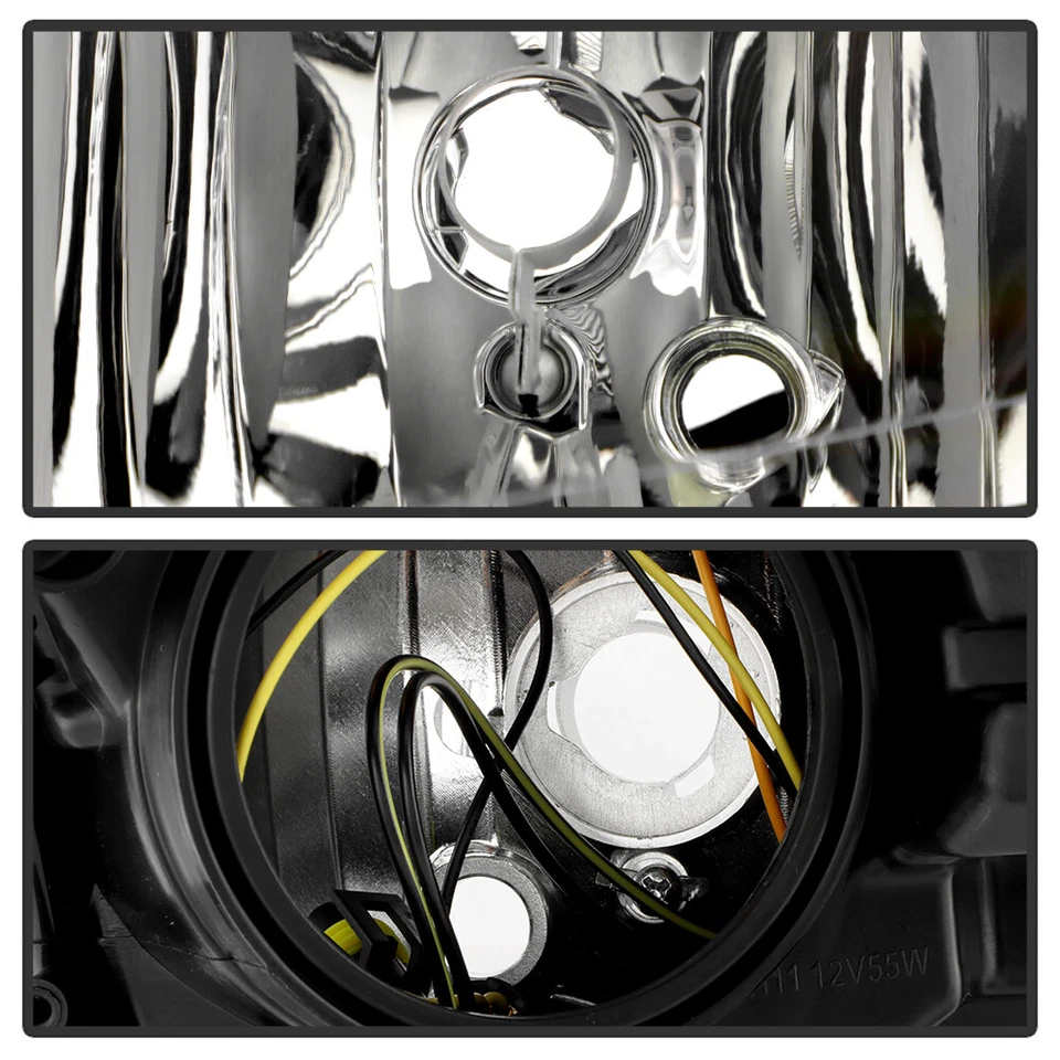 Par de faros delanteros negros izquierda+derecha para Ford Transit Connect 2014-2018 Foto 4 de 4