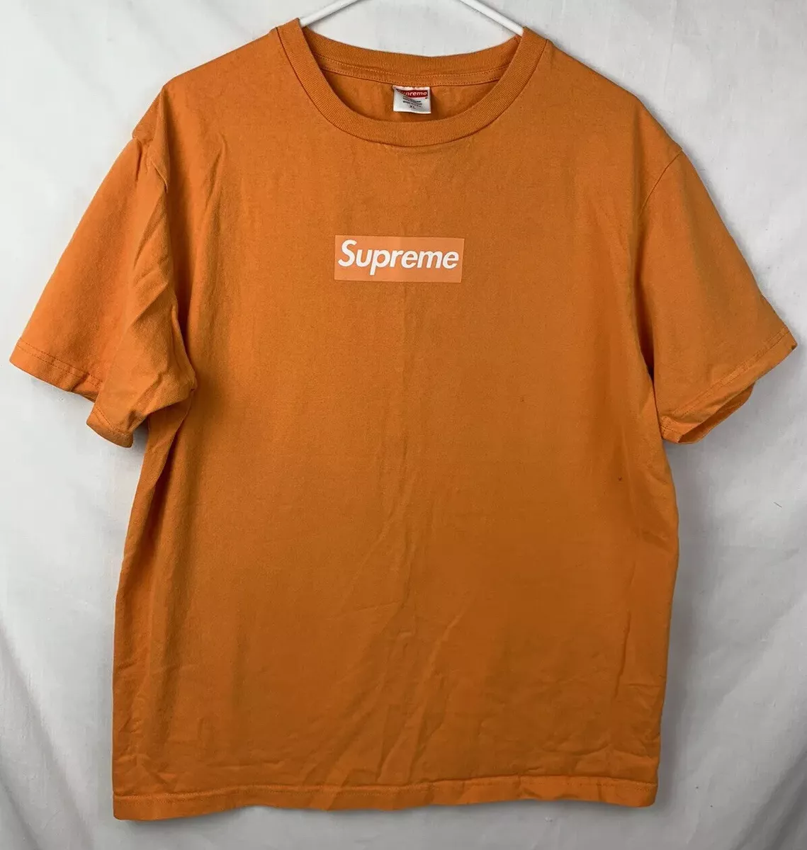 Supreme T Shirt Box Logo Orange Tonal Tee Short Sleeve Made USA Mens XL  Vintage