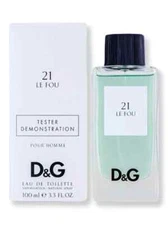 21 LE FOU BY D&G POUR HOMME EDT SPRAY 3.3oz-100 ml NEW "AS PICTURED" [T]