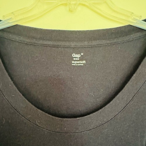 GAP Supersoft Scoop Neck Navy Long Sleeve Tee Shirt Top Size Medium - Picture 4 of 7