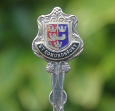 Vintage Spoon St Edmundsbury Suffolk UK Souvenir Silver Plate British Gift