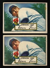 1952 TOPPS~#81~VERN LAW~TWO (2) PRINTING VARIATIONS~PITSBURGH PIRATES~ROOKIE CRD