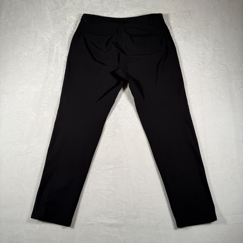 Lululemon Commission Herrenhose Größe 34 schmale spitz zulaufende Passform Druckknopf-/Reißverschlusstaschen gebraucht, in einwandfreiem Zustand - Bild 7 von 11