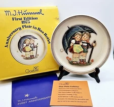 Hummel Goebel Stormy Weather 10" Plate 1975 Anniversary 1st Edition in Box