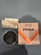 PRIMA coated filter double threaded metal ring vintage camera accessory NEW Box