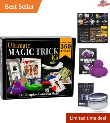 Magic Trick Kit with 350 Tricks - Step-by-Step Guides & Tutorials Included