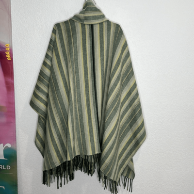 NWT SIMKHAI Cypress Stripe Sam Wool Fringe Poncho One-Size NWT SIMKHAI Cypress Stripe Sam Wool Fringe Poncho One-Size