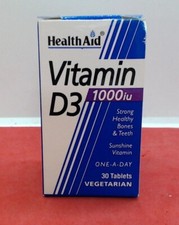 Health Aid Vitamin D 1000iu 30 tabs - BBE 02/2024