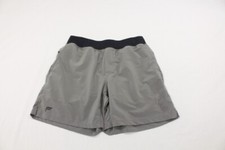 Fabletics Men's Medium Green Running Reflective Shorts Brief Lining