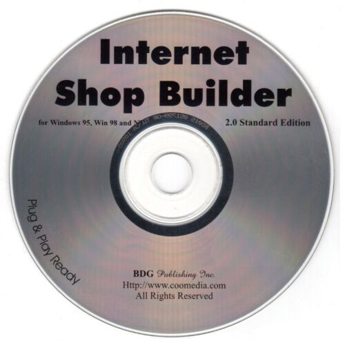 Internet Shop Builder 2.0 (PC-CD, 1998) for Windows 95/98/NT - NEW CD in SLEEVE - Picture 1 of 3