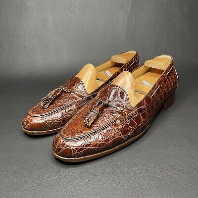 Polo Ralph Lauren Brown Alligator Crocodile Tassel Loafers Polo Ralph Lauren Brown Alligator Crocodile Tassel Loafers