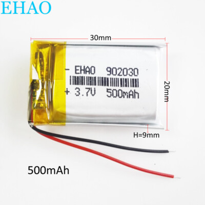 YUNIQUE 902030 Lipo-Akku 3,7V 500mAh – Wiederaufladbar Für Portable Geräte Wie MP3, LED-Lichter, GPS
