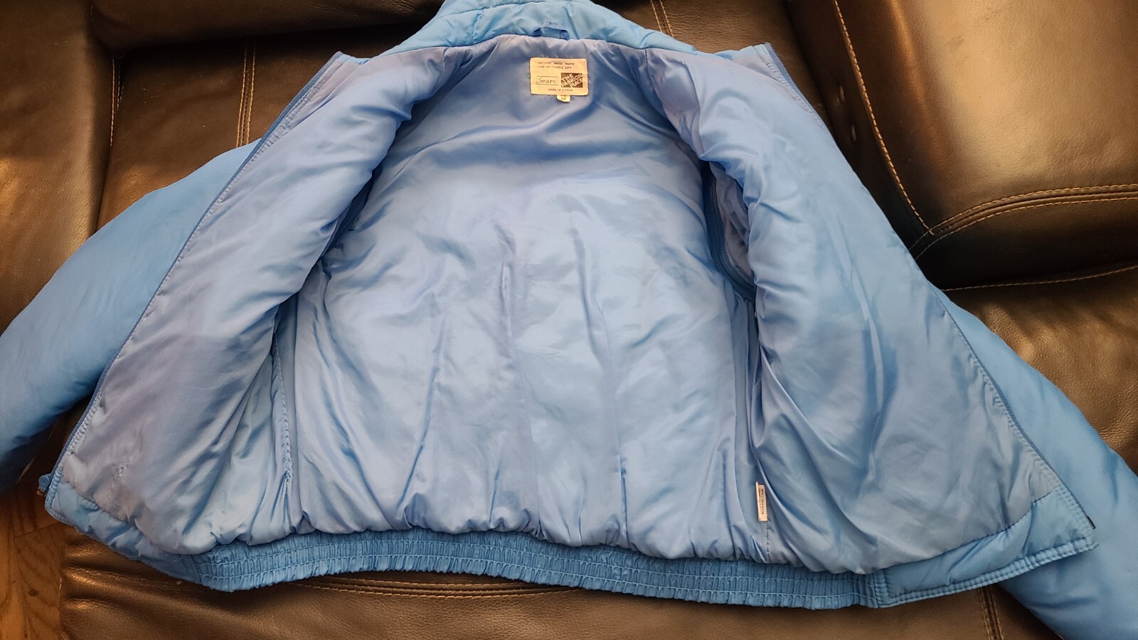 Sears Ski Puffy Jacket Down Filled Removable Arms… - image 3