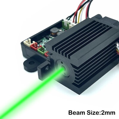 Green 532nm 200mW Laser Module Dot Spot with Power Supply TTL Narrow Beam (2mm)