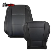 for 15-17 Ford F150 Lariat Driver Passenger Perforated Leather Seat Cover Black