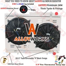 3 Row Radiator Shroud Fan For 1994-1997 1995 Skyline R34 R33 GTR GTST MT Petrol