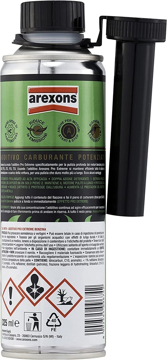 Additivo Pulizia Motore PRO EXTREME Benzina Arexons 3 Volte  