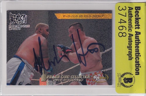 Mark Hunt Signed 2006 Pride FC Foil Rookie Card #124 BAS COA RC v Cro Cop UFC K1 - Picture 1 of 24