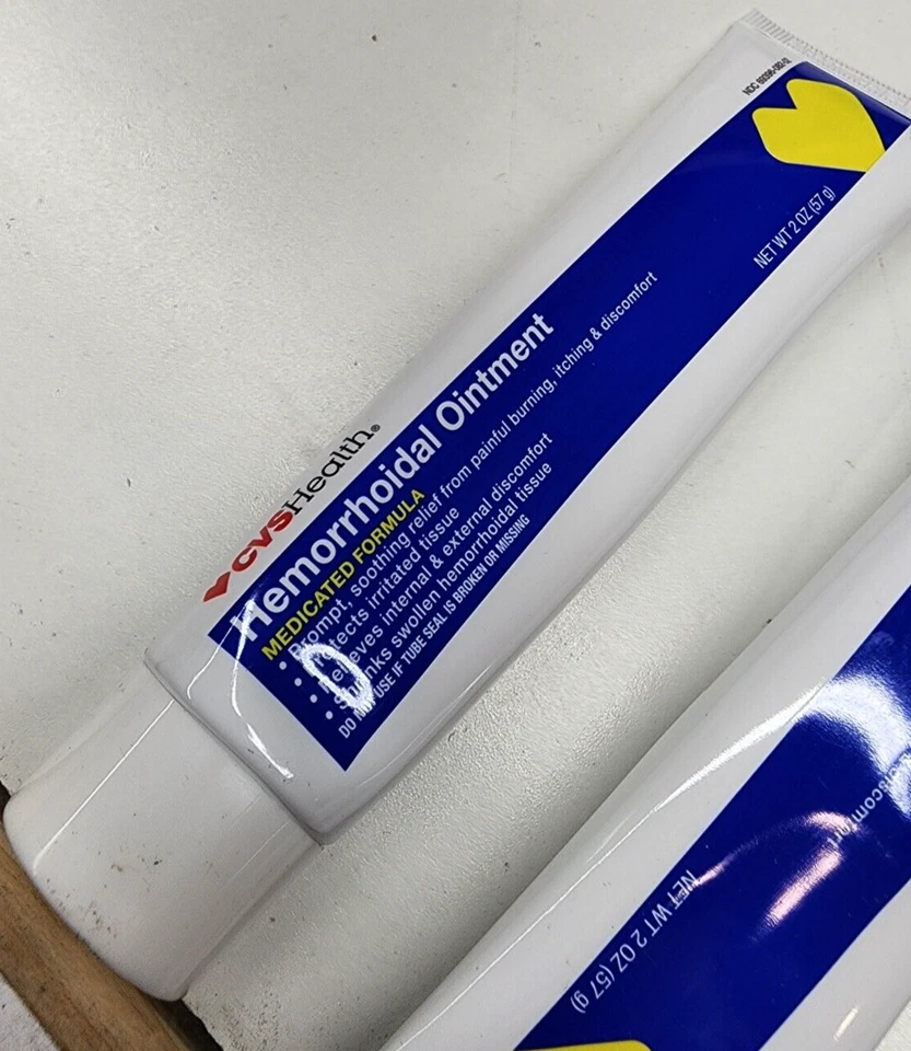 (Paquete de 3) Ungüento hemorroidal CVS Health medicado 2 oz cada uno CADUCIDAD 04/24 sin caja Foto 2 de 2