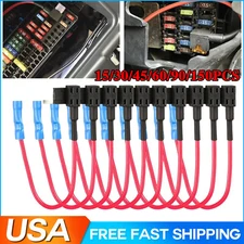 Fuse TAP Adapter Kit 12V 15 Amp 20Amp Car Add-a-circuit Mini ATM APM Blade LOT 