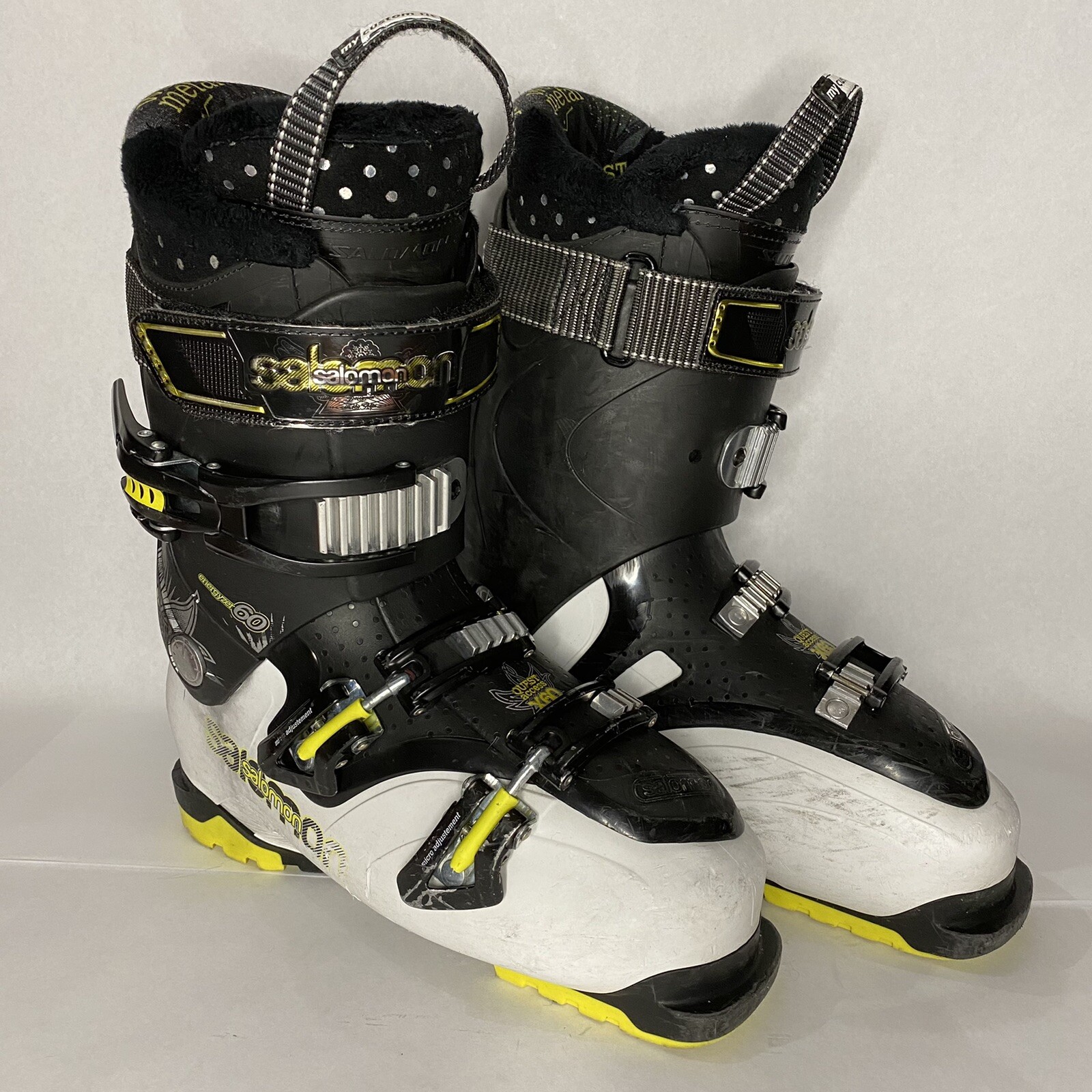 Scarponi da sci Salomon Quest Access Energyzer 60 nero bianco misura 26 0 308 mm