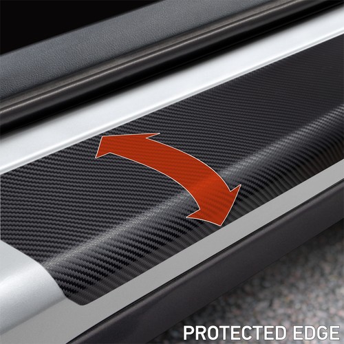 Listones de entrada de coche lámina protectora para Citroën C4 3 (III) óptica carbono - Imagen 5 de 6