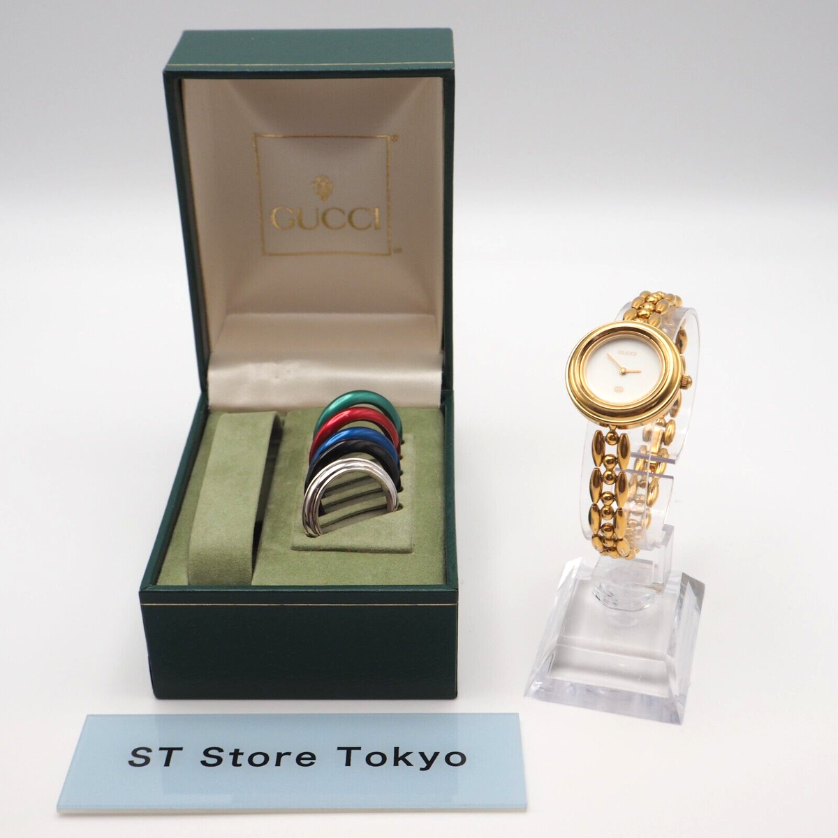 Gucci Change Bezel 6 Colors Gold White Women Watch Battery