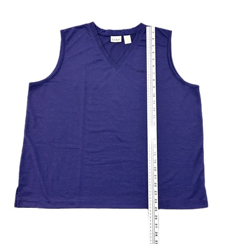LL Bean Women’s Purple Striped Tank Top Size XL - Picture 2 of 7