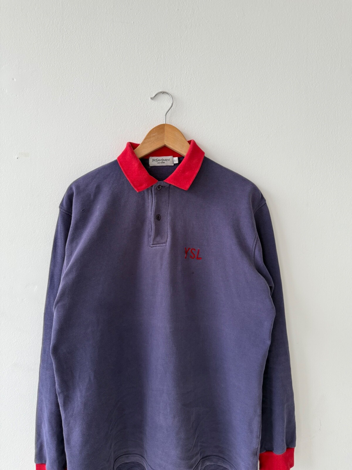 Polo uomo YSL Yves Saint Laurent vintage invecchiato y2k taglia L