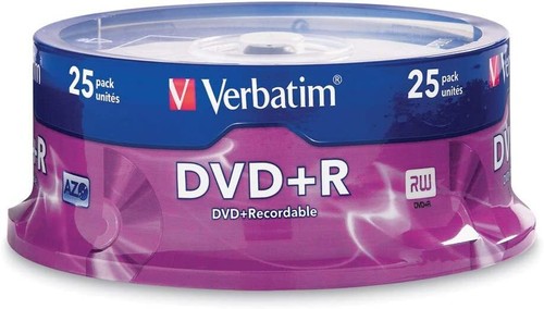 Verbatim DVD-R & DVD+R 16X Blank Discs, 4.7 GB - AZO Dye & Inkjet Printable DVDs - Picture 52 of 72