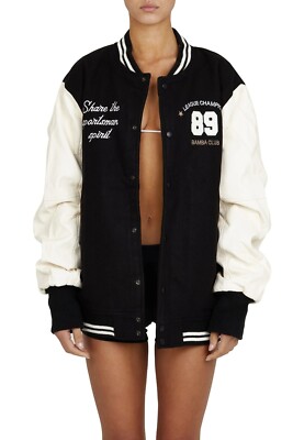 Bamba League 89' Varsity Jacket in Black | eBay