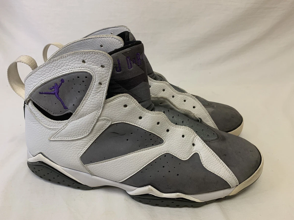 White and grey retro 7 discount