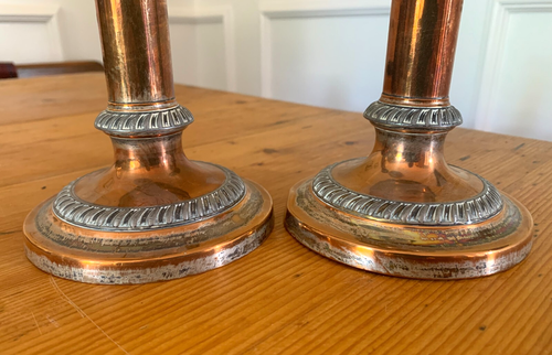 Old Sheffield Plate Telescopic Candlesticks Candle Stick Holders, GEORGIAN c1820 - Picture 12 of 24
