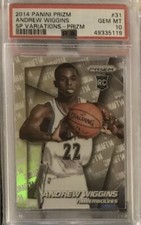 2014 Panini Prizm Andrew Wiggins SP Variation Silver Prizm Rookie RC PSA 10 #31