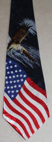 Amerikanische Flaggen und ein Weißkopfseeadler neue Poly-Krawatte! #4 - Bild 2 von 2