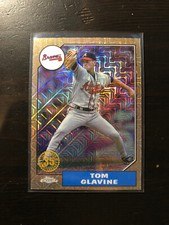 2022 Topps Update Silver Pack Chrome Mojo #T87CU-10 Tom Glavine Braves Card PWE