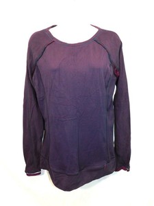 Lululemon-10-M-Plum-Purple-Blue-Stripe-Full-Tilt-Shirt-Lace-Back-Long-Sleeve-md