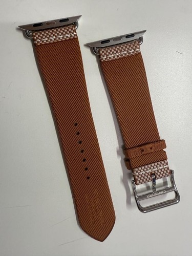 Herme Apple Watch Band Single Tour Jumping Toile H Gold 46 mm - Zdjęcie 5 z 5