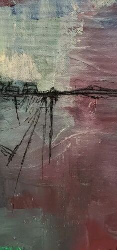 No623 Original Abstract Minimal Impressionistic Landscape Painting By K.A.Davis - Picture 12 of 12