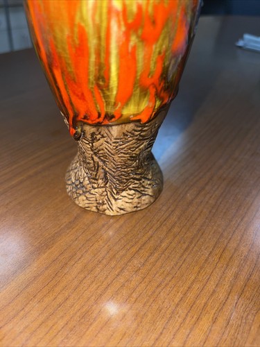 Vintage Mid Century Lava Drip Glaze Vase 9.50”Inches Absolutely Gorgeous 🔥 - Picture 9 of 12