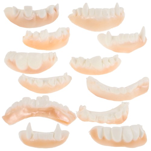 12 Piezas Dientes Falsos Novedad Divertidos Dentaduras Decoración Fiesta - Imagen 5 de 12