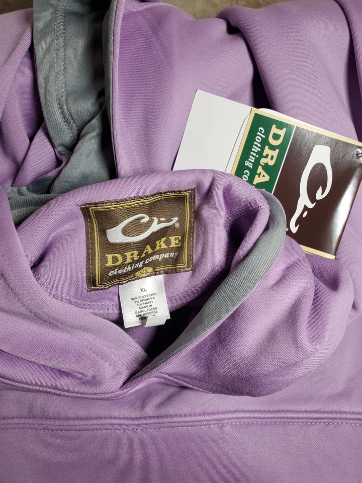 Sudadera con Capucha Apilada Drake Waterfowl Performance Lavanda Juvenil Grande Foto 4 de 4
