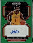 2022 Panini Prizm Draft Picks Draft Picks Autographs Green Izaiah Brockington