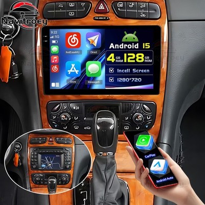 4+128GB Android 15 Autoradio Für Mercedes Benz CLK 2002-2004 W209 W208 GPS Navi