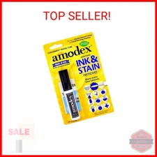 Amodex Ink & Stain Remover Traveler 0.5oz Bottle with Built-in Brush