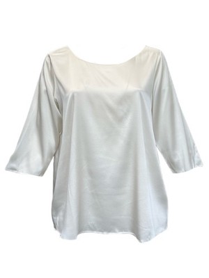Marina Rinaldi Women's White Bamby Pullover Blouse NWT